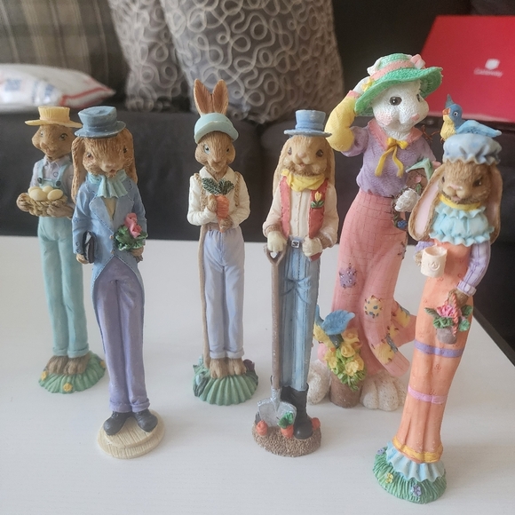 Colorful Rabbit Figurine Set - Picture 1 of 10